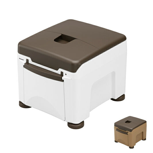 パナソニック 樹脂製ポータブルトイレ ラフィーネキューブ プラスチック便座 PN-L30401 バケツ式 パナソニック エイジフリー (ポータブルトイレ プラスチック 椅子) 介護用品