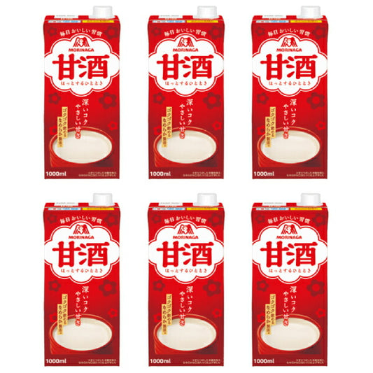 【おまけつき】甘酒 森永 1000mL×6本セット 日本製 森永製菓 送料無料 父の日 母の日 敬老の日 プレゼント ギフト あまざけ 介護食 ドリンク