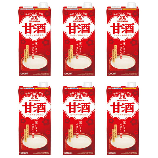 甘酒 森永 1000mL×6本セット 日本製 森永製菓 送料無料 父の日 母の日 敬老の日 プレゼント ギフト あまざけ 介護食 ドリンク