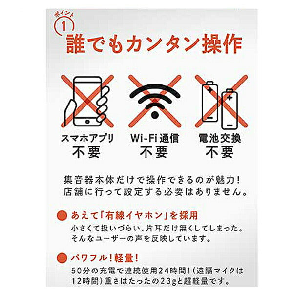 集音器 トライヒアコンボ ネイビー LEET 介護 コミュニケーション 会話 介護用品