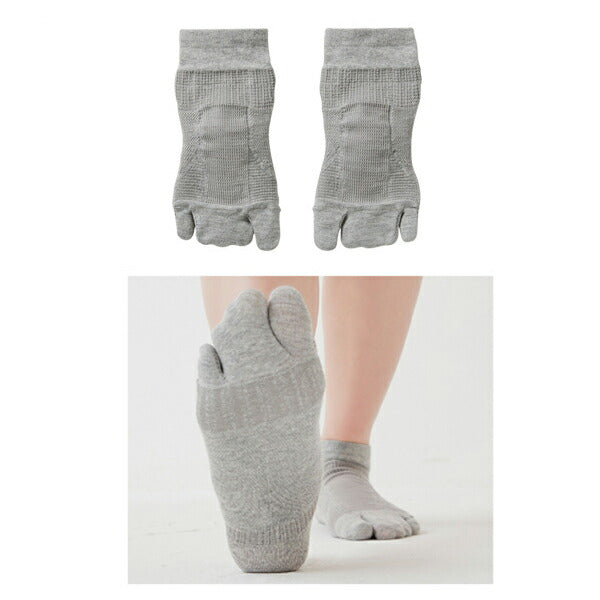 介護 サポーター レディース 婦人用 どんどん歩けるウォーキングサポーター 1足 22.0〜25.5cm グレー セルヴァン 介護用品