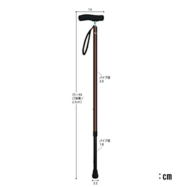 杖 つえ ステッキ おしゃれ ソフトグリップ SOFT-GA 602032 シナノ 介護 伸縮式 歩行補助 介護用品