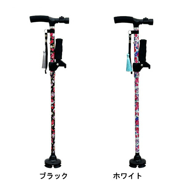 杖 ステッキ 楽々健 折りたたみ杖ラクステッキ ライト 標準 rk-01024-s 楽々健 介護 転倒防止 歩行補助 多点 4点杖 介護用品