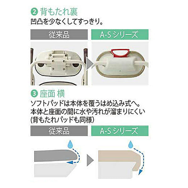 シャワーチェア 介護用風呂椅子 アロン化成 安寿 折りたたみシャワーベンチ A-Sフィット 536-044 536-045 536-046 536-047 アロン化成 介護 介護用品