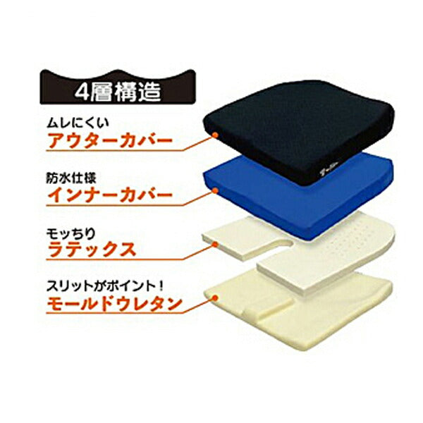 車椅子 クッション 車いすクッション タカノクッションMOLA スリムタイプ TC-ML40S　40cm幅 ブラック タカノ 体圧分散 姿勢保持 防水 介護用品