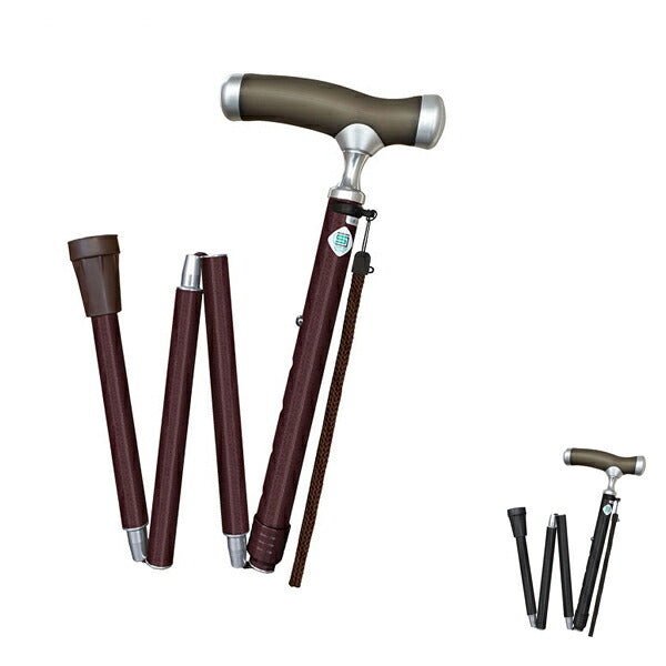 杖 ステッキ 折りたたみ やわらかグリップステッキ折畳 WB5317　WB5319 フジホーム 介護 歩行補助 つえ 介護用品