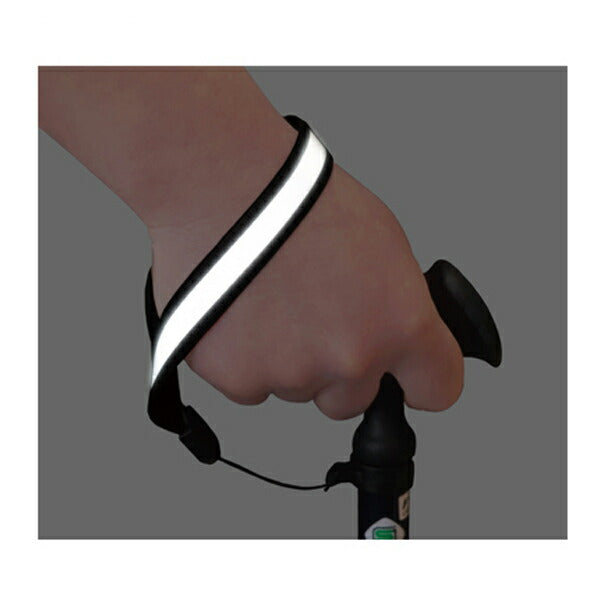 ステッキ用反射ストラップA WB5320 ブラック フジホーム 杖 ステッキ ストラップ 便利用品 日常生活 介護 介護用品