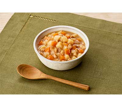 介護食 レトルト やわらか食 まんぷく日和 味しみ肉じゃが 100g アサヒグループ食品 ムース食 ミキサー食 歯ぐきでつぶせる 区分2 介護食品 おかず