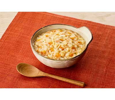 介護食 レトルト やわらか食 まんぷく日和 かに雑炊 100g アサヒグループ食品 ムース食 ミキサー食 舌でつぶせる 区分3 介護食品 おかず 嚥下食