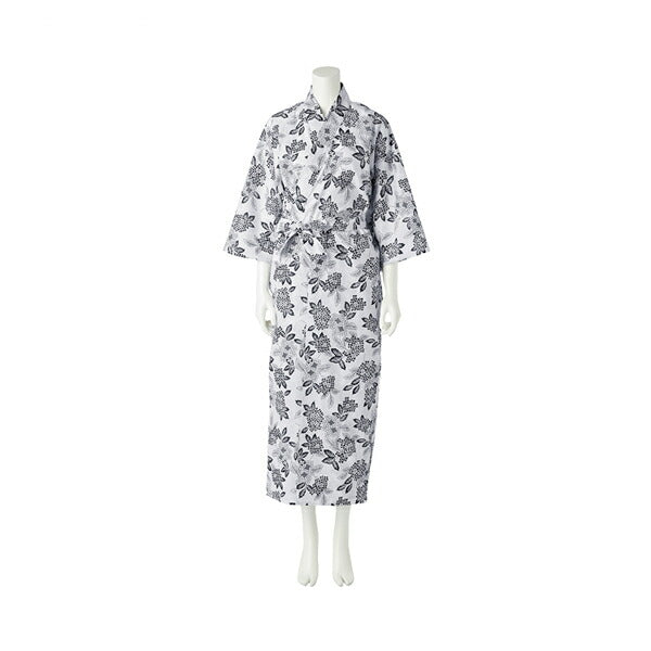 ネマキ竹プリント CS 婦人用 077-121060-00 LL 川本産業 綿100％ 介護用パジャマ 寝巻き レディース 介護用衣料 介護用品