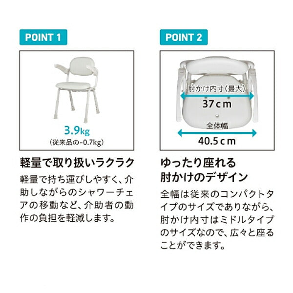 ユニプラス コンパクトシャワーチェア ライトタイプ BSU18 幸和製作所 介護用 風呂椅子 介護 浴室 椅子 介護用品