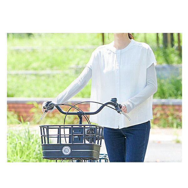 介護 衣類 涼しいメッシュ編みの綿麻UVアームカバー 053321400 セルヴァン UV 涼しい 日よけ対策 日焼け対策 アームカバー 綿 麻 介護用品