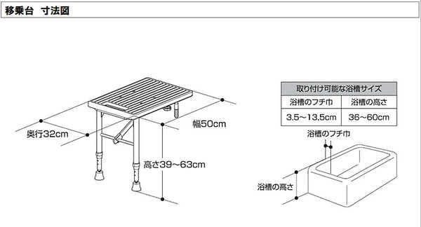 移乗台 N-500 VAL13001 パナソニック エイジフリー (入浴用 軽量タイプ バスボード) 介護用品