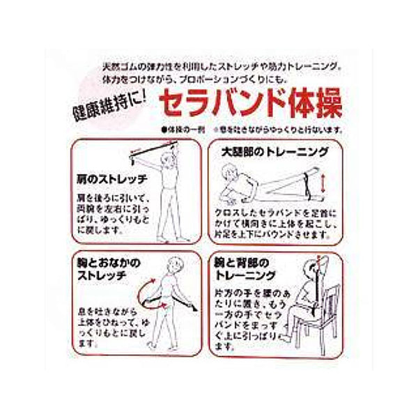 トレーニングバンド セラバンドミニパック 1.5ｍ巻 T131-10（緑-中）(リハビリ トレーニング 天然ゴム) アビリティーズ・ケアネット 介護用品
