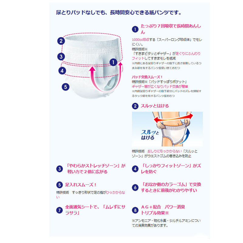 ライフリー 尿とりパッドなしでも長時間安心パンツ L ユニ・チャーム