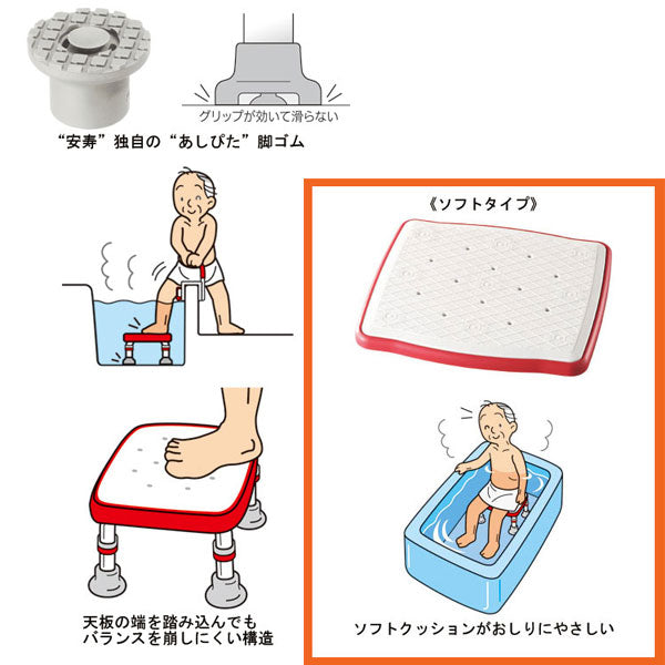 日本の職人技 アロン化成 浴槽台 ステンレス製浴槽台R ミニ ソフト 15