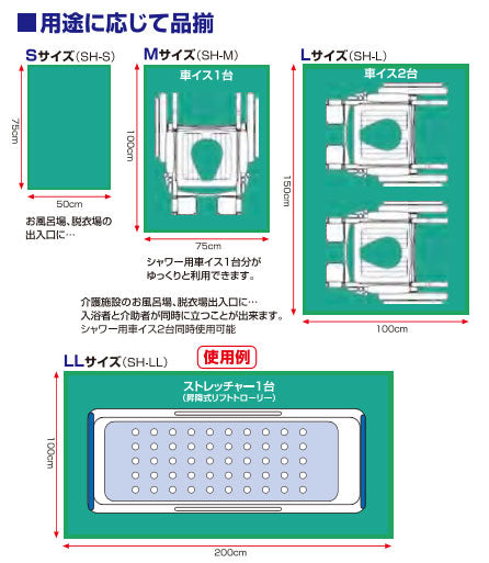 ハイ吸水ドライマットL  (100×150×1.2cm) シンエイテクノ 介護用品