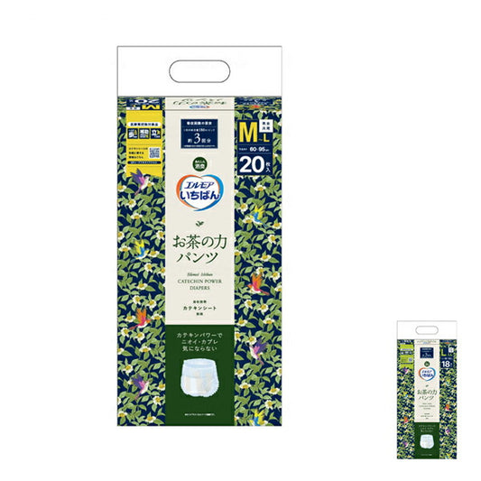 Tエルモアいちばん お茶の力パンツ M〜L 454171　L〜LL 454181 カミ商事 大人用紙おむつ 紙おむつ大人用 介護パンツ 紙パンツ 介護 介護用オムツ 大人用オムツ 紙おむつ 大人用紙パンツ 介護用パンツ 紙オムツ介護 介護オムツ 介護用品