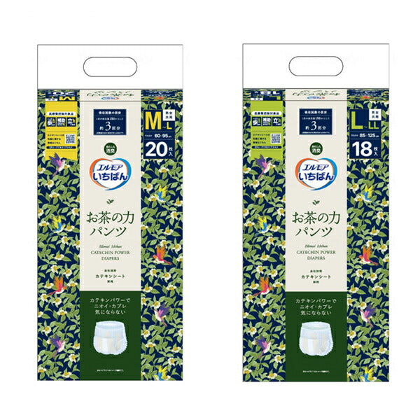 Tエルモアいちばん お茶の力パンツ M〜L 454171　L〜LL 454181 カミ商事 大人用紙おむつ 紙おむつ大人用 介護パンツ 紙パンツ 介護 介護用オムツ 大人用オムツ 紙おむつ 大人用紙パンツ 介護用パンツ 紙オムツ介護 介護オムツ 介護用品