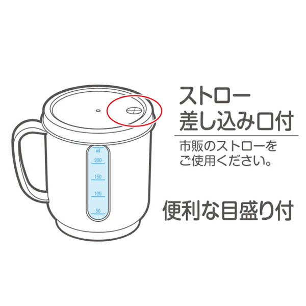 メモリーコップ 636544 小森樹脂 (抗菌 フタ付き コップ) 介護用品