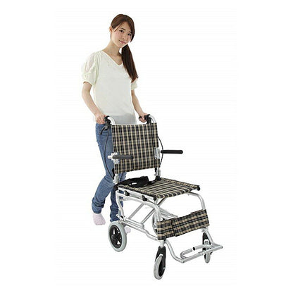 介助型 車椅子 AR-032 楽々健株式会社 (介助式 軽量 アルミ製 折りたたみ 車いす) 介護用品