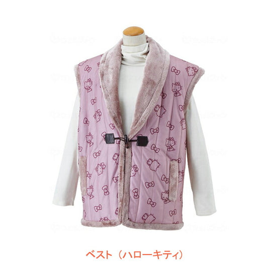 ベスト ピンク M〜L (ハローキティ) 10801 ウェルファン (介護 衣類 冬物 かわいい) 介護用品