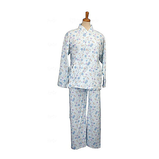 スムース二部式ねまき（婦人用）7600 羽衣綿業 (介護 寝巻 パジャマ 女性用 スリーシーズン) 介護用品