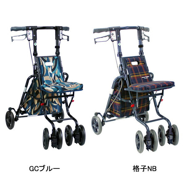 シルバーカー おしゃれ シニア 散歩 サニーウォーカーSP (小）島製作所【敬老の日特集】(手押し車 折りたたみ コンパクト 介護 シルバー カー) 介護用品 軽量 座れる コンパクト 歩行補助 買い物 ショッピングカー 老人車 手押し車 介護 人気