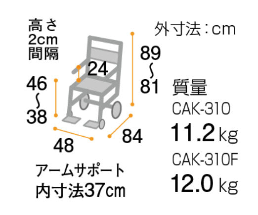 （代引き不可）シャワーキャリー(CAK-310) ラージキャスタータイプ 介護用品【532P16Jul16】