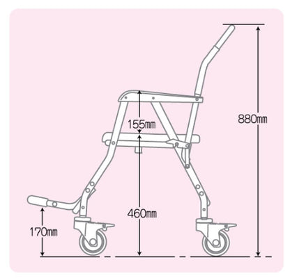 （代引き不可）睦三 シャワーキャリー LX  5002 標準座面 O型ソフトシート 4輪キャスタータイプ  (お風呂 椅子 浴用椅子 シャワーキャリー 背付き 介護) 介護用品