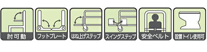 (代引き不可) シャワーキャリー LW   No.5001 睦三  (お風呂 椅子 浴用椅子 シャワーキャリー 背付き 介護) 介護用品