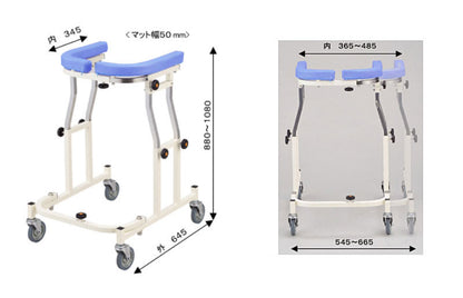 (代引き不可) アルコー12型 100344 星光医療器製作所 (歩行車 幅 高さ 調整 折りたたみ) 介護用品