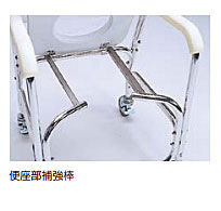 (代引き不可) アルミシャワーチェア ステンレス製後輪ダブルストッパー DX TY535DX 日進医療器 (お風呂 椅子 浴用椅子 シャワーキャリー 背付き 介護) 介護用品