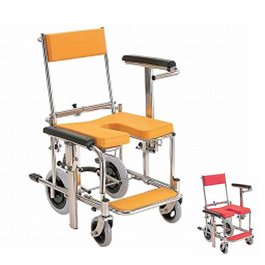 （代引き不可）入浴･シャワー用車いす 標準 KS3 カワムラサイクル(お風呂 椅子 浴用椅子 シャワーキャリー 背付き 介護 椅子) 介護用品
