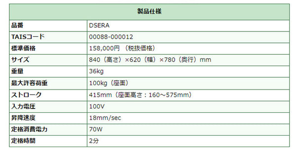 (代引き不可) 独立宣言 エコライト DSERA コムラ製作所 (電動 介護 椅子 立ち上がり 楽 椅子 立ち上がり補助) 介護用品