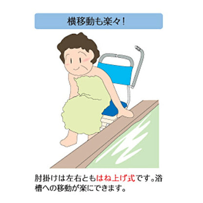 (代引き不可) シャワーラク 穴無シート SWR-101 ウチヱ (お風呂 椅子 浴用 シャワーキャリー 背付き 介護 椅子) 介護用品
