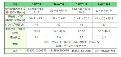 イーストアイ セーフティーアームウォーカー Cタイプ ストレートキャスタータイプ スタンダードタイプ SAWCR (介護 歩行器 歩行補助器 折たたみ) 介護用品