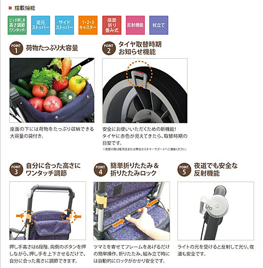 シルバーカー おしゃれ シニア 散歩 レコルティ ST10 幸和製作所 (手押し車 スタンダード 大容量 介護 シルバー カー) 介護用品 軽量 座れる コンパクト 歩行補助 買い物 ショッピングカー 老人車 手押し車 介護 人気 送料無料 高齢者
