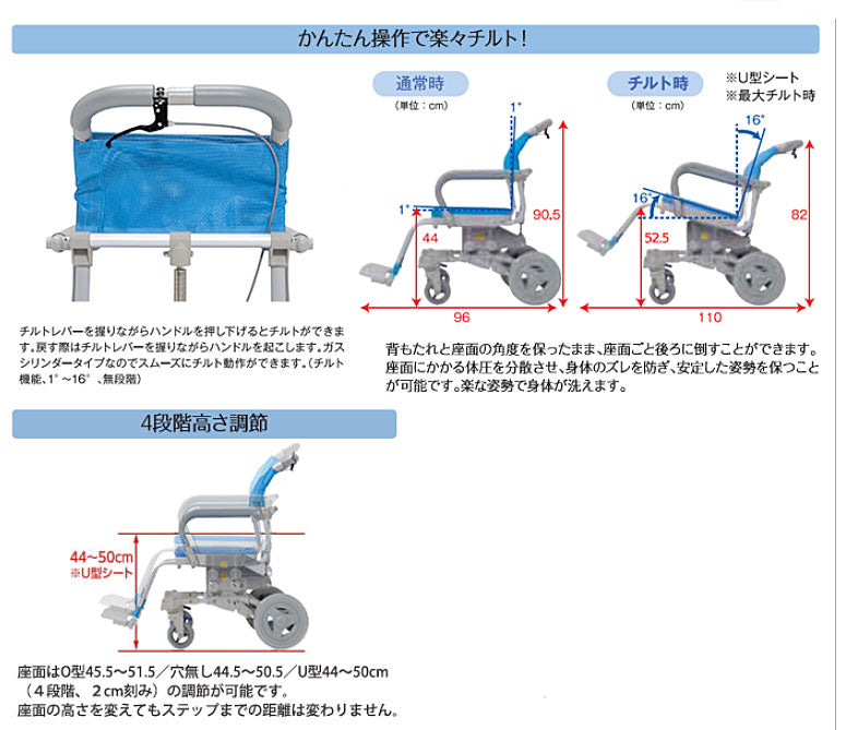 代引き不可）楽チル O型シート RT-001 ウチエ (お風呂 椅子 浴用 シャワーキャリー 背付き 介護 椅子) 介護用品 – 介護用品専門店  eかいごナビ