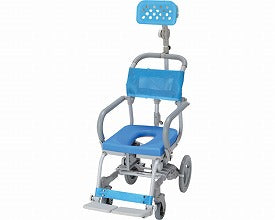 （代引き不可）楽チル O型シート ヘッドレストD付 RT-002 ウチエ (お風呂 椅子 浴用 シャワーキャリー 背付き 介護 椅子) 介護用品