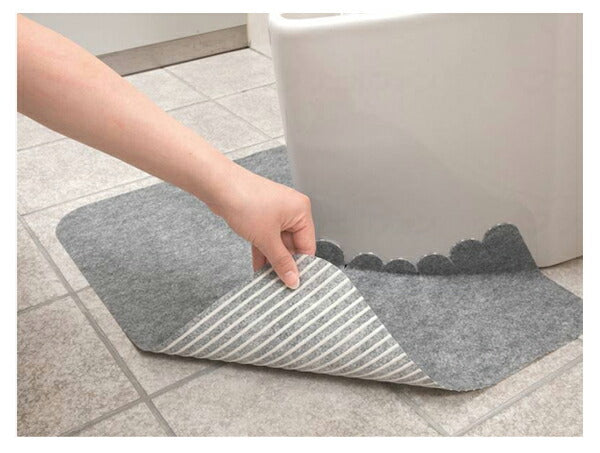 床汚れ防止マット 5枚組 KH-16 グレー サンコー (トイレ マット) 介護用品