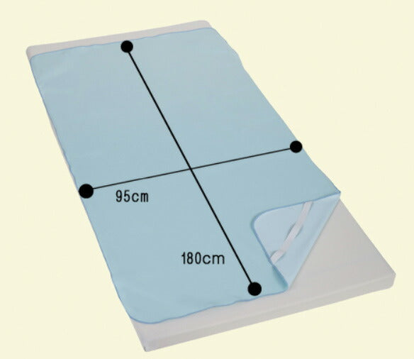 防水シーツ 洗える 介護 大人 シングル ブルー防水シーツ 四隅ゴム付きタイプ 幅95×長さ180cm 亀屋(介護 防水 シーツ 寝具 シーツ スムースニット 生地) 介護用品