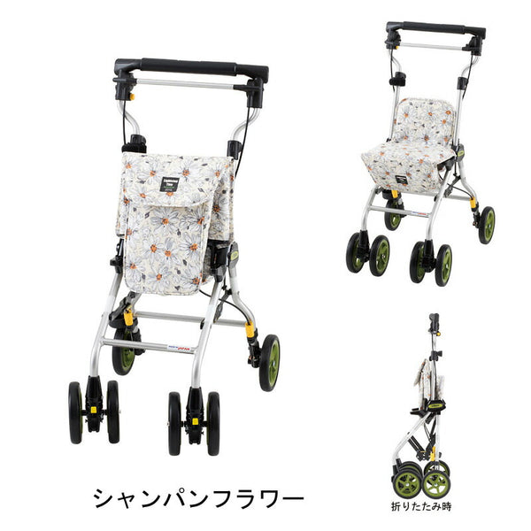 ライトステップタイニーWヌーボー ウィズワン おしゃれ シルバーカー 手押し車 折りたたみ コンパクト 介護用品 送料無料 母の日 敬老の日 ギフト プレゼント