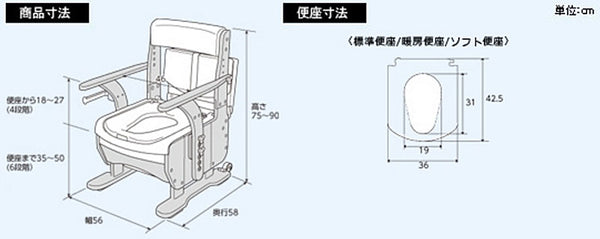 アロン化成 安寿 家具調トイレ セレクトR ノーマルワイド 533-857 ソフト便座 (ポータブルトイレ 肘付き椅子 便座クッション 天然木 キャスター付き) 介護用品