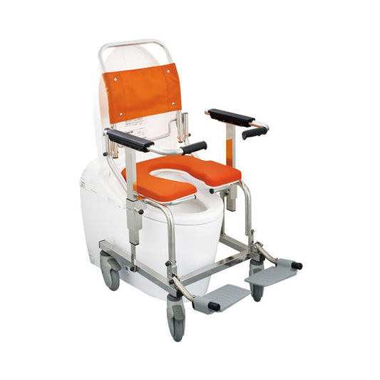 (代引き不可) シャワーキャリー AH-PG No.6722 (4輪) 樹脂ダブルロック 睦三 (お風呂 椅子 浴用椅子 介護) 介護用品