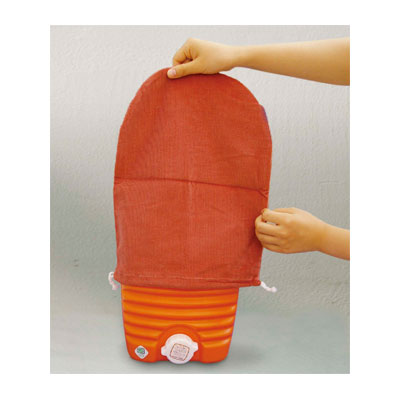 立つ湯たんぽ 袋付き 2.6L オレンジ タンゲ化学工業 (介護 便利 ゆたんぽ) 介護用品