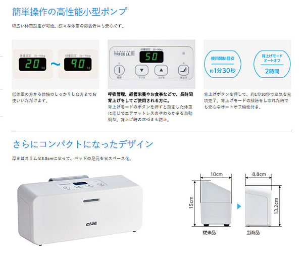 (代引き不可) エアマスター トライセルE 上敷きタイプ CR-333 幅90cm ケープ (エアマットレス 体圧分散 マット 床ずれ予防) 介護用品