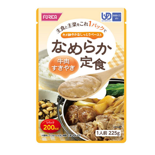 ホリカフーズ 介護食 区分4 なめらか定食 牛肉すきやき 225g (区分4・かまなくてよい) 介護用品