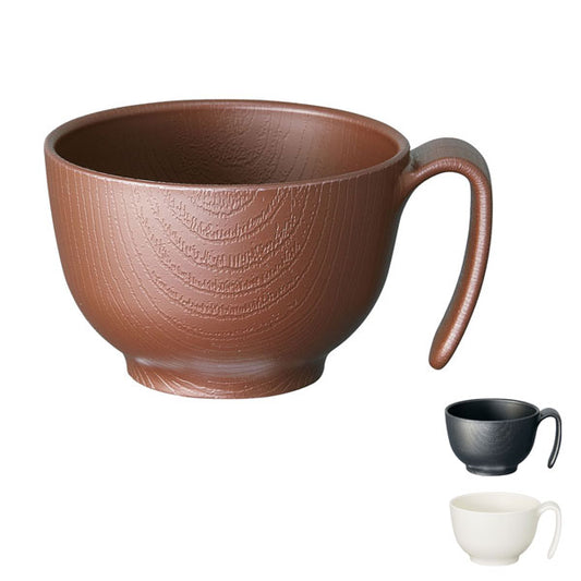 木目 持ちやすい茶碗ハンドル付 NBLS1H スケーター (介護 食器 茶碗) 介護用品