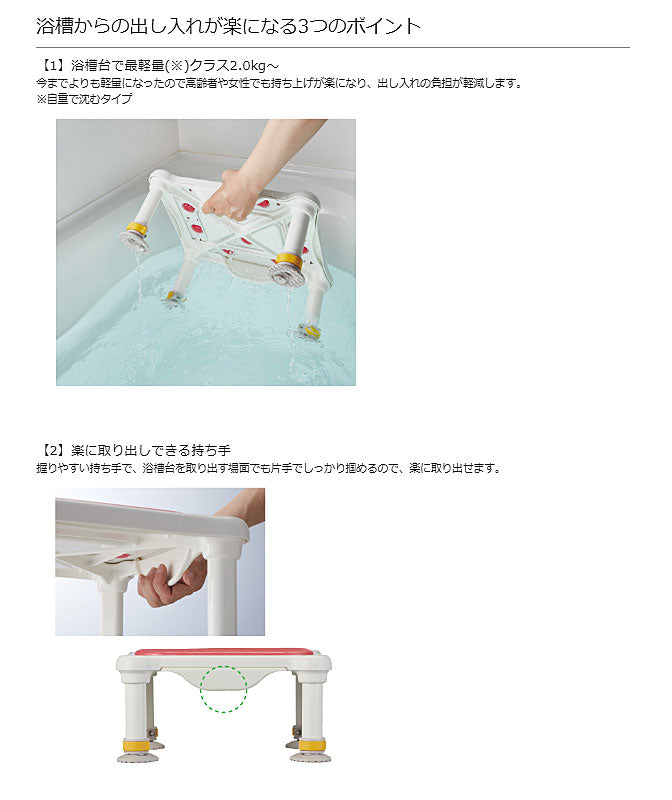 アロン化成 安寿 軽量浴槽台 ソフトクッションタイプ ジャスト12-20-